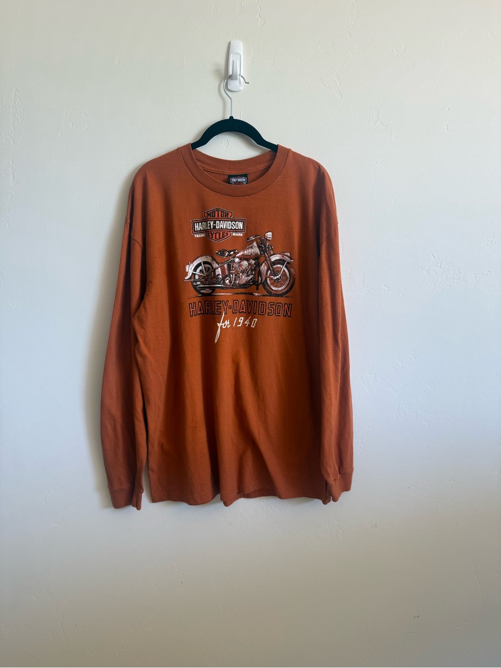 Harley-Davidson Long Sleeve Graphic Tee - Rust Orange